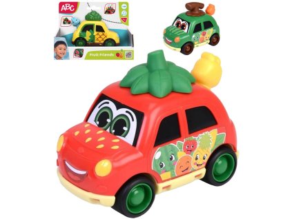 DICKIE ABC Baby autíčko Fruit Friends s hracím strojkem ovoce 3 druhy