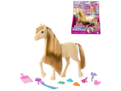 MATTEL BRB Barbie Kůň Tornado česací set s kadeřnickými doplňky