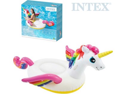 INTEX Jednorožec nafukovací 201x140x97cm dětské plavidlo do vody