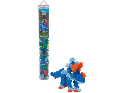 STAVEBNICE Plus-Plus Dino Triceratops 2D/3D set 100 dílků v tubě plast