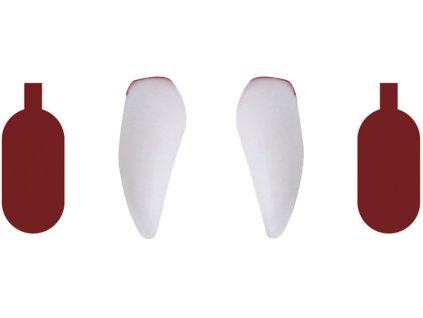 KARNEVAL Zuby upírské + umělá krev *KARNEVALOVÝ DOPLNĚK*