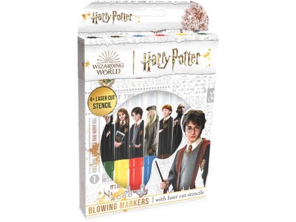 JIRI MODELS Foukací fixy set 6ks + 4 šablony Harry Potter