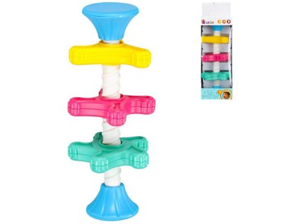 BAM BAM Baby Věž aktivní 21cm se třemi šroubovacími kroužky pro miminko
