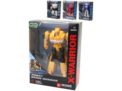 Robot auto měnící se 2v1 transrobot s přeměnou s doplňkem různé druhy