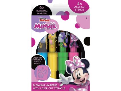 JIRI MODELS Fixy foukací 6ks Disney Minnie Mouse set se 4 šablonami