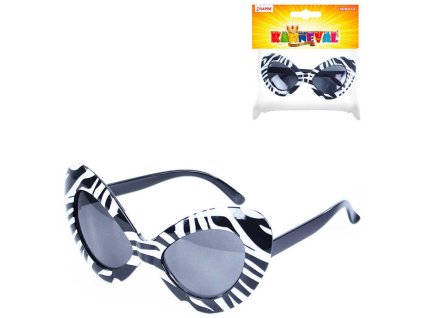 KARNEVAL Brýle retro černobílé dospělé *KARNEVALOVÝ DOPLNĚK*