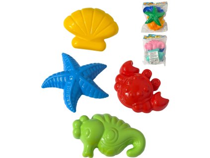 PL Formičky moře bábovičky na písek set 4ks mix barev 3 barvy