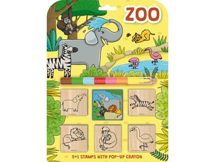 JIRI MODELS Razítka 5+1 s pop-up voskovou Zvířátka ZOO