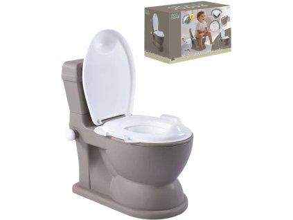 DOLU Dětská toaleta XL baby WC šedá na baterie Světlo Zvuk
