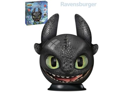 RAVENSBURGER Puzzle 3D puzzleball Jak vycvičit draka 3 Bezzubka 72 dílků