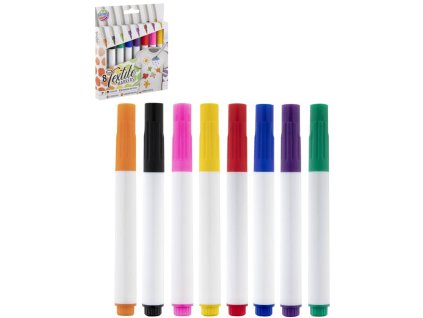 Fixy popisovače na textil voděodolné set 8 barev v krabičce