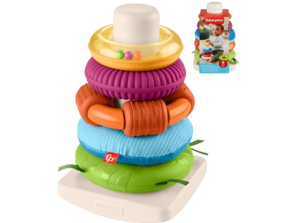 FISHER PRICE Baby skládačka rock-a-stack věžička pro miminko