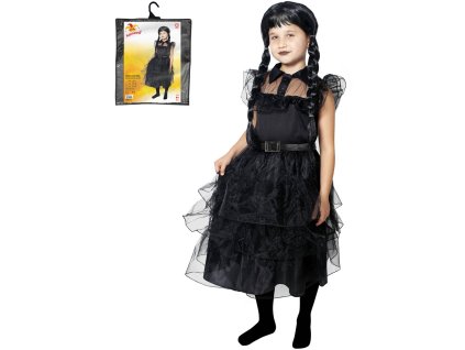 KARNEVAL Šaty Tajemná dívka vel. M (117-128cm) 6-8 let *KOSTÝM*