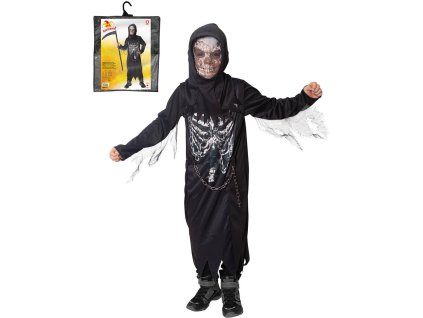 KARNEVAL Šaty Smrtka vel. M (117-128cm) 6-8 let *KOSTÝM*