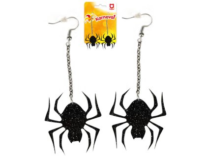 KARNEVAL Náušnice pavouk 1 pár *KARNEVALOVÝ DOPLNĚK*