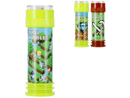 Bublifuk My Bubble Pixel 55ml dětský bublifukovač s kuličkovým bludištěm ve víčku