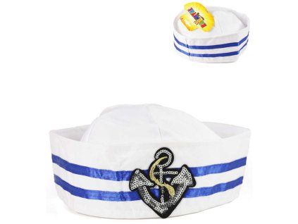 KARNEVAL Čepice námořník dětská bílá *KARNEVALOVÝ DOPLNĚK*