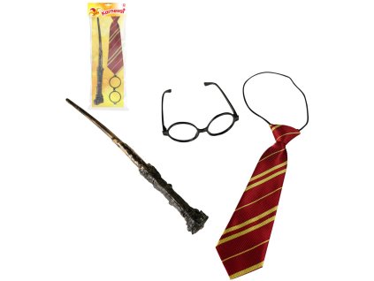 KARNEVAL Kouzelník set hůlka + brýle + kravata *KARNEVALOVÝ DOPLNĚK*