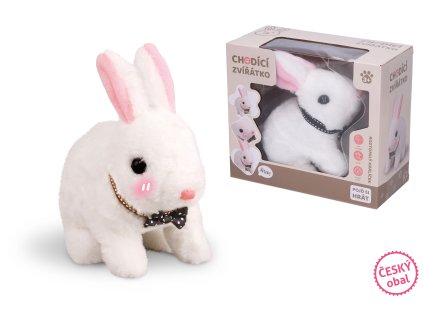 Králík chodící s efekty 16cm - český obal