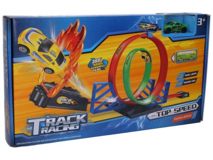 Dráha se smyčkou a ohnivou rampou 100x22x27 cm