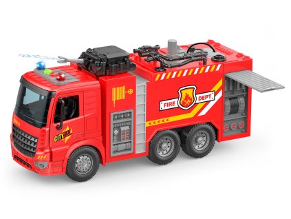 Auto hasičské stříkající s efekty 30 cm