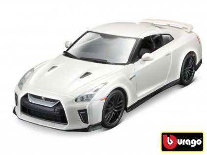 Bburago 1:24 Nissan GT-R Metallic bílá 18-21082