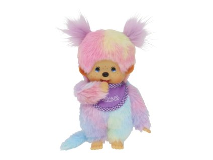 Monchhichi Mončiči dívka duhová (plněná kuličkami) 20 cm
