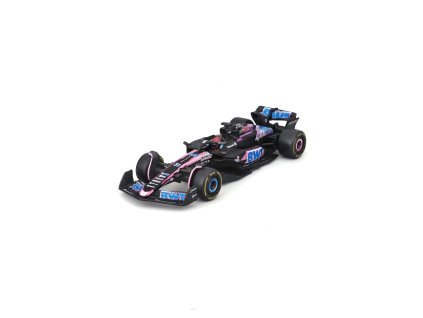 Bburago 1:43 RACE Formula F1 - BWT Alpine F1 Team A524 (2024) #31 (Esteban Ocon) - with driver and d