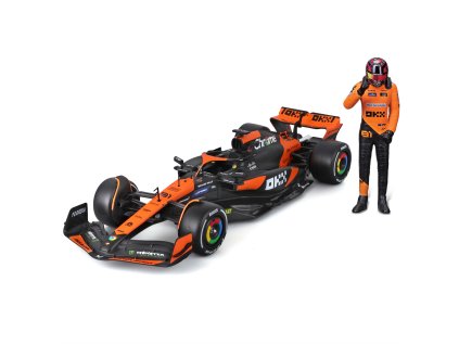 Bburago 1:24 RACE Formula F1 - McLaren F1 Team MCL38(2024) #81 (Oscar Piastr) -with driver and decor