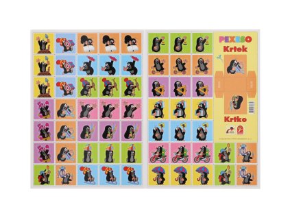 Pexeso Krtek 2 papírové společenská hra 20 obrázkových trojic