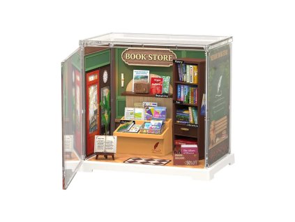 RoboTime 3D dřevěná skládačka Miniatura domečku mini Knihkupectví