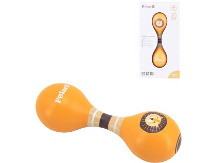 VIGA DŘEVO PolarB Rumbakoule baby dvojitá lev *DŘEVĚNÉ HRAČKY*