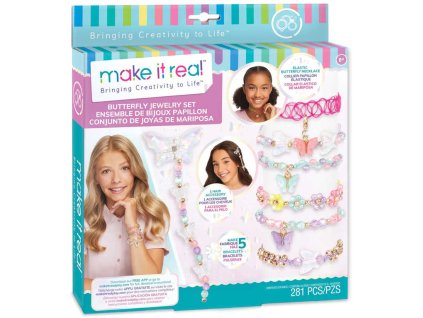 MAKE IT REAL Šperky s motýlky kreativní set výroba dětské bižuterie