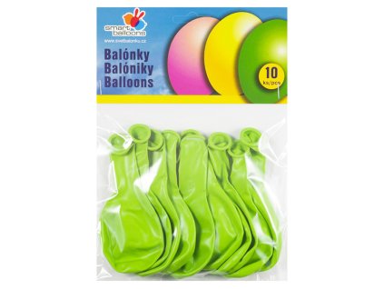 Balónek nafukovací - sada 10ks SV.ZLENÉ 26cm