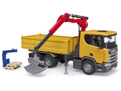 BRUDER 03551 Auto nákladní Scania Super 560R s ramenem model 1:16 plast