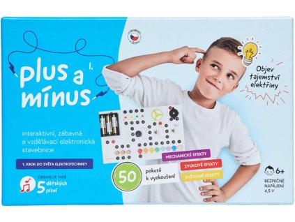 Plus a mínus elektronická dětská stavebnice 50 pokusů na baterie CZ