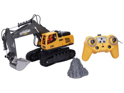 Bagr kouřící RC na dálkové ovládání 35x11,8x24 cm