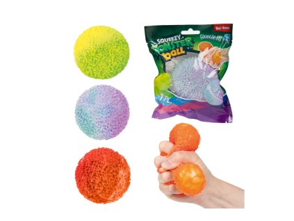 Míček antistresový mačkací mech 7,5cm 3 barvy v sáčku