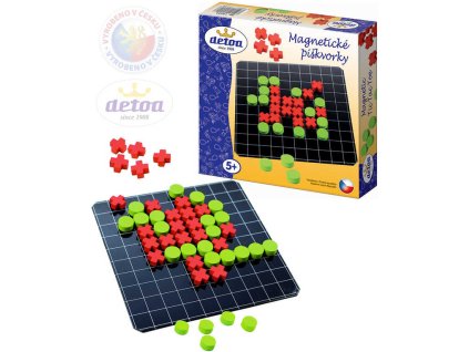 DETOA DŘEVO Hra Piškvorky magnetické *SPOLEČENSKÉ HRY*