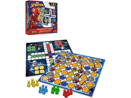 TREFL Soubor her Člověče, nezlob se! + Hadi a žebříky Spiderman 2v1