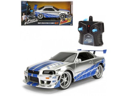 JADA RC Auto Nissan Skyline GT-R 1:24 Rychle a zběsile na vysílačku 2,4GHz na baterie