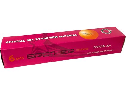 BROTHER Míčky na stolní tenis ping pong oranžové set 6ks G1807