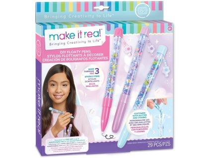 MAKE IT REAL Diy plovoucí třpytková pera dětský kreativní set