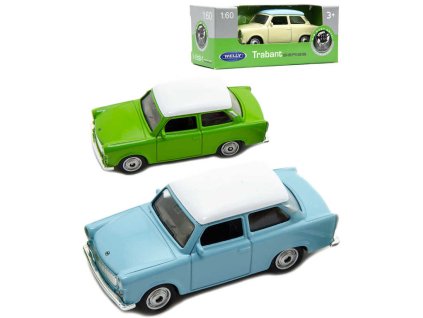 WELLY Auto retro model Trabant 7cm volný chod 1:60 kov 3 barvy