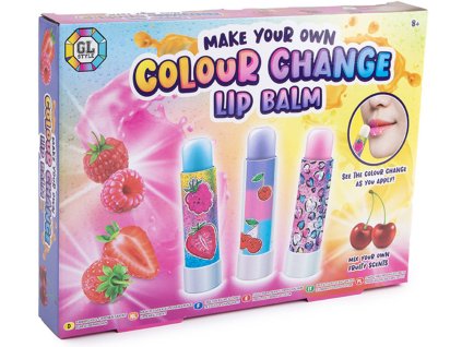 Výroba pomády na rty kreativní holčičí set mění barvu ovocná vůně v krabici