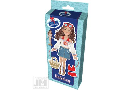 JIRI MODELS Panenka magnetická oblékací Na prázdninách set s podstavcem