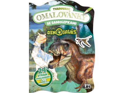 JIRI MODELS Omalovánky tvarované + samolepky Dinosauři