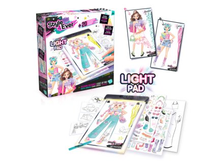 Style4Ever Návrhářská sada s podsvícenou podložkou s nabíjením přes USB-C