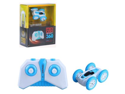 RC Auto kaskadérské mini na vysílačku modré přetáčení 360 stupnů