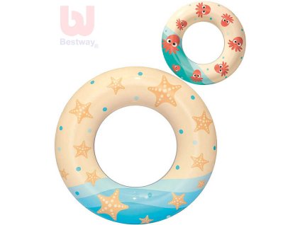 BESTWAY Kruh nafukovací 61cm pláž plavací kolo do vody 36014